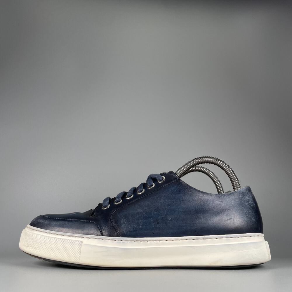Magnanni Roberto Men's Size 7 Blue Leather Casual Sneakers Walking Shoes EUC